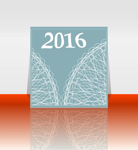 Números de polígono de Año Nuevo 2016 sobre fondo colorido festivo elegante, para saludo, tarjeta de invitación o cubierta — Foto de Stock