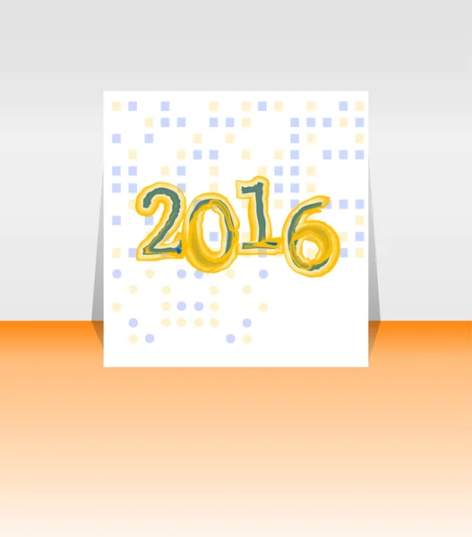 Origami 2016 mandala på prickar bakgrund — Stockfoto