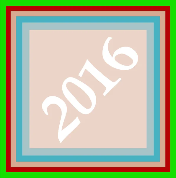 Bonne année 2016 design de carte de vœux créatif — Photo