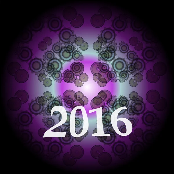 Creativo felice anno nuovo 2016 design. Design piatto. Schema — Foto Stock