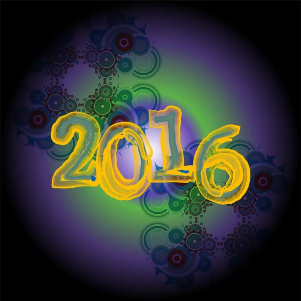 Feliz Ano Novo 2016 design de cartão criativo — Fotografia de Stock