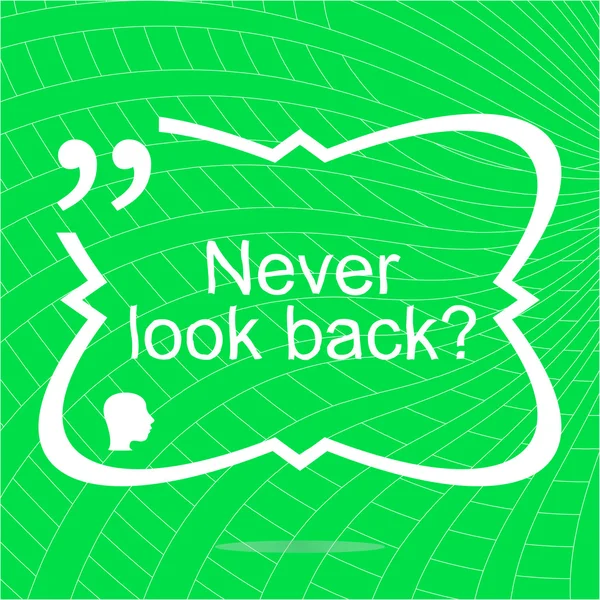 Never look back. Inspirational motivational quote. Simple trendy design. Positive quote — Stock fotografie