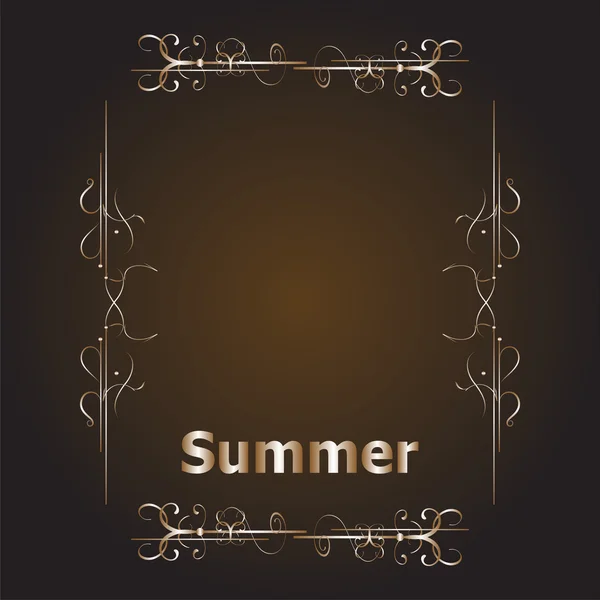 Elemente für kalligrafische Designs im Sommer. Vintage Ornamente. Alles für die Sommerferien — Stockfoto