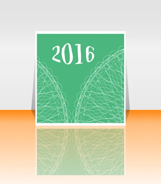 Números de polígonos de Ano Novo 2016 sobre elegante fundo colorido festivo, para saudação, cartão de convite ou capa — Fotografia de Stock