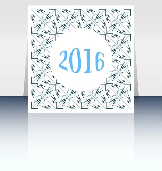 Happy new year 2016 written on abstract  flyer or brochure design — Stock Photo, Image