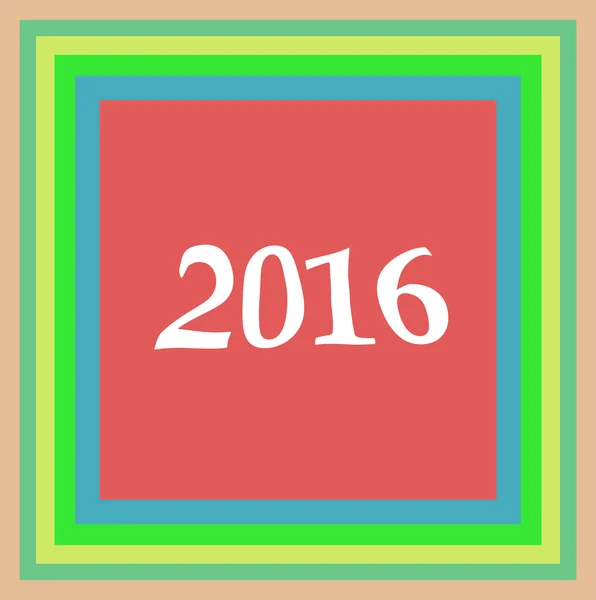 Bonne année 2016 design de carte de vœux créatif — Photo