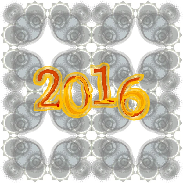 Feliz año nuevo 2016 diseño de tarjetas de felicitación creativa — Foto de Stock