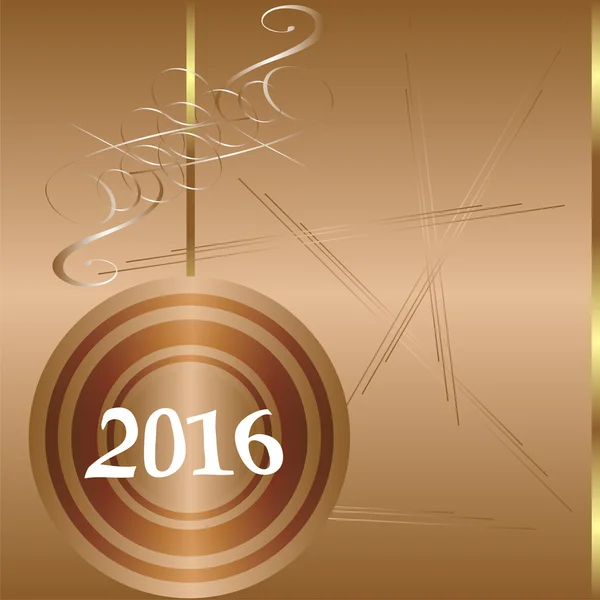 Ano do macaco 2016 - cartão de saudação de ouro. carta de ano novo em um estilo grunge — Fotografia de Stock