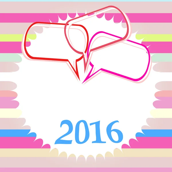 Bonne année 2016 carte de vœux colorée. design de vacances. Affiche de fête, carte de voeux, bannière ou invitation — Photo