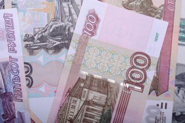Rus Rublesi banknotların arka plan