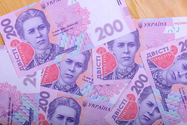 欧洲的钱，乌克兰格里夫纳汇率靠拢 — 图库照片