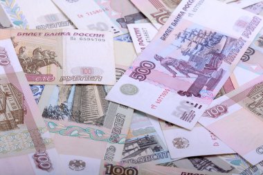 Rus Rublesi banknotların arka plan