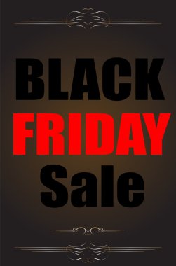 Kara Cuma yazıt tasarım şablonu. Kara Cuma afişi. Vektör illüstrasyonu