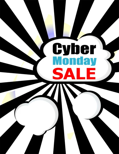 Cyber lunedi modello di iscrizione di vendita. Cyber lunedì sconto concetto. Illustrazione vettoriale — Vettoriale Stock