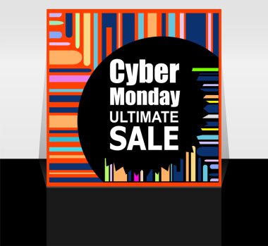 Cyber Pazartesi tasarım dağıtmak. Siber Pazartesi satış konsepti. Vektör çizim