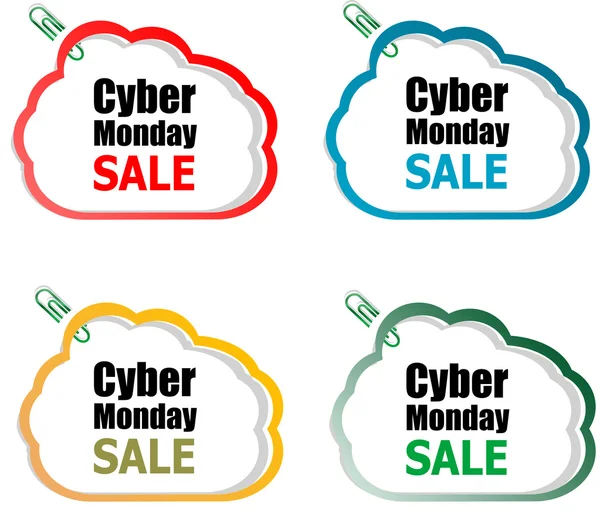 Cyber monday sale. Big sale banner. Sale and discounts. Vector illustration — Stock Vector