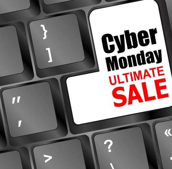 Cyber maandag Sale. Ontwerpsjabloon voor Commerce Business Website presentatie. Vectorillustratie. — Stockvector
