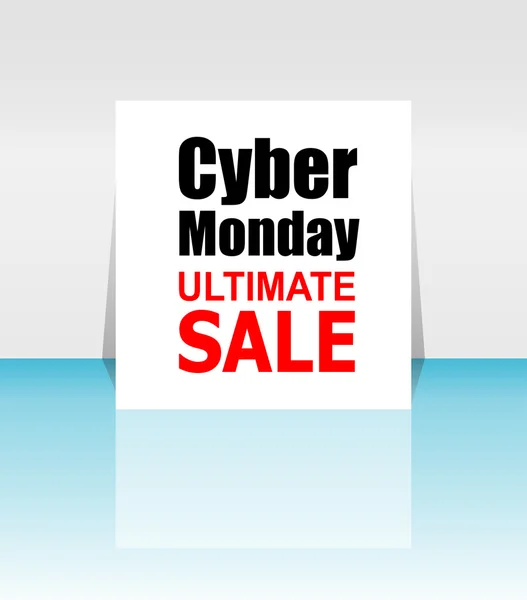 Diseño de banner Cyber Monday. Cyber lunes concepto de venta. Ilustración vectorial — Vector de stock