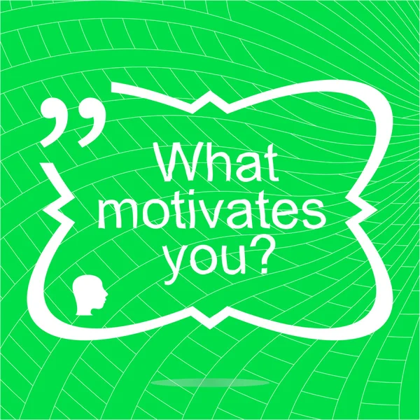 What motivates me. Inspirational motivational quote. Simple trendy design. Positive quote. Vector illustration — Stockový vektor