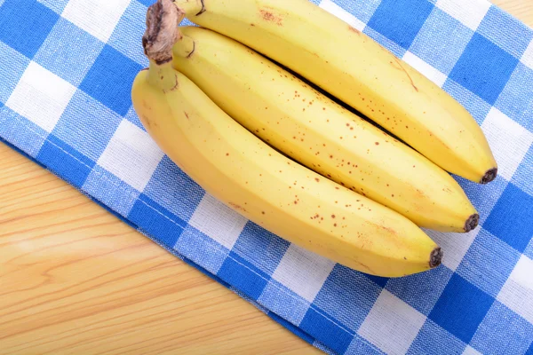 Bunch of bananas on white bowl, health food concept — Stock Photo, Image