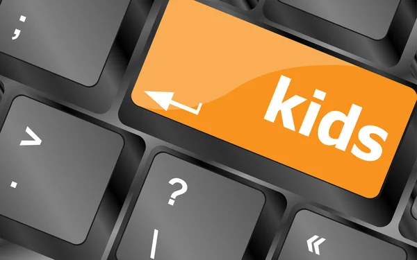 Dzieci kluczowych przycisk na klawiaturze komputera, ilustracji wektorowych — Wektor stockowy