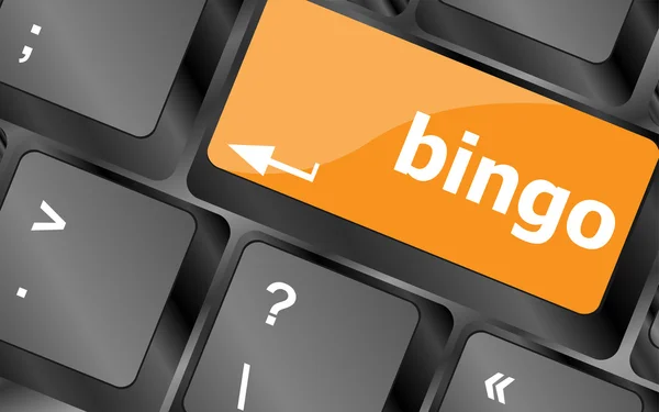 Bilgisayar klavye tuşları, vektör çizim Bingo düğmesini — Stok Vektör