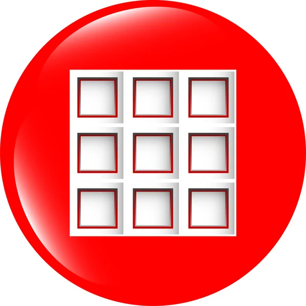 Διάνυσμα άδειο κουτί σημάδι στο εικονίδιο web, κουμπί απομονωθεί σε λευκό — Διανυσματικό Αρχείο