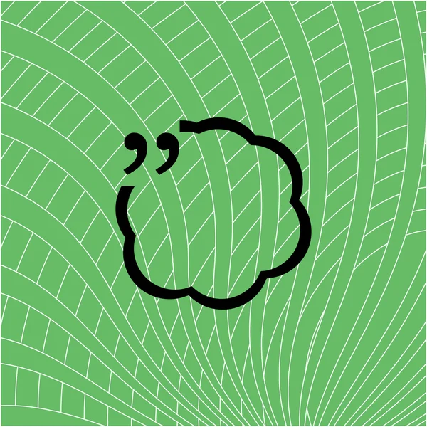 Quotation mark speech bubble and chat symbol vector illustration — ストックベクタ