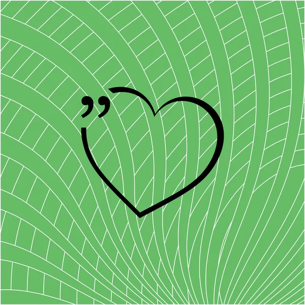Quotation Mark Speech Bubble with love heart. Quote sign icon. vector illustration — Stok Vektör