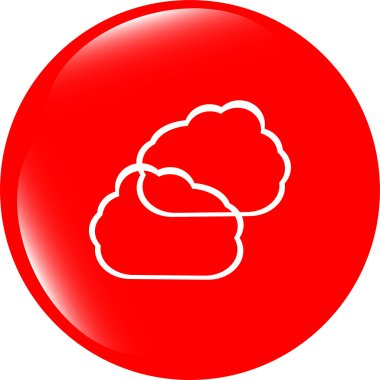 Komik konuşma balonu işareti simgesinin vektör. Sohbet düşünme sembolü. Circle gölge ile düz düğme. Modern UI Web sitesi gezinme