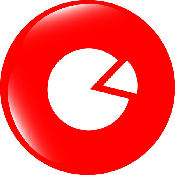 Vetor gráfico ícone no botão redondo isolado no branco — Vetor de Stock