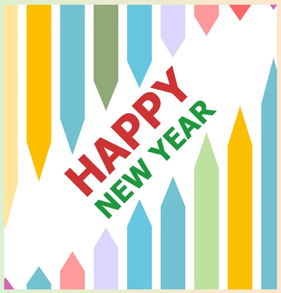 Szczęśliwy nowy rok wakacje wektor karty, Wesołych Świąt — Wektor stockowy
