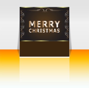 Neşeli Noel tebrik kartı vektör - yazı, mutlu yeni yıl tasarım tatil