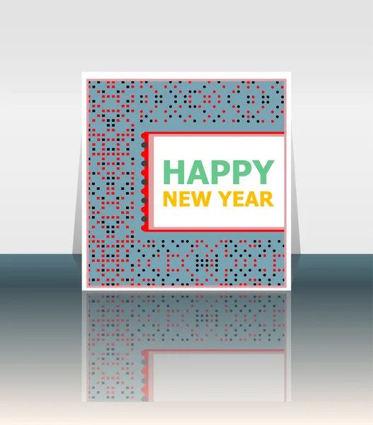 Happy New Year Holiday Vector Card, Merry Christmas — Stock Vector