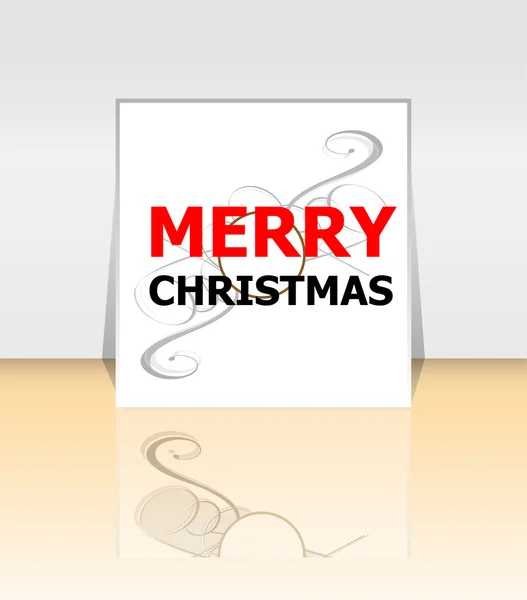 Holiday Vector Card, Merry Christmas, Happy New Year — Διανυσματικό Αρχείο