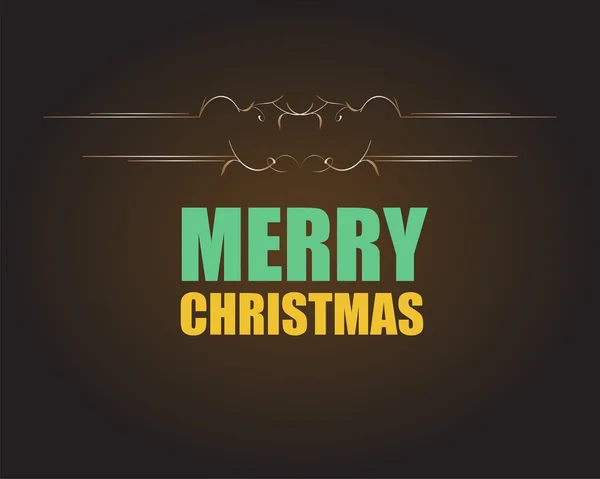 Kellemes karácsonyi ünnepeket és boldog új évet üdvözlő kártya vektoros illusztráció betűkkel — Stock Vector