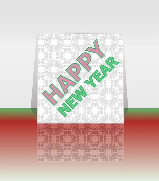 Happy New Year Holiday Vector Card, Merry Christmas — Stock Vector