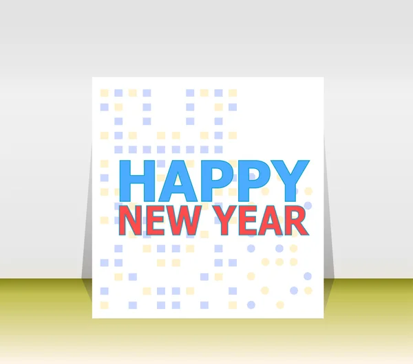 Szczęśliwy nowy rok wakacje wektor karty, Wesołych Świąt — Wektor stockowy