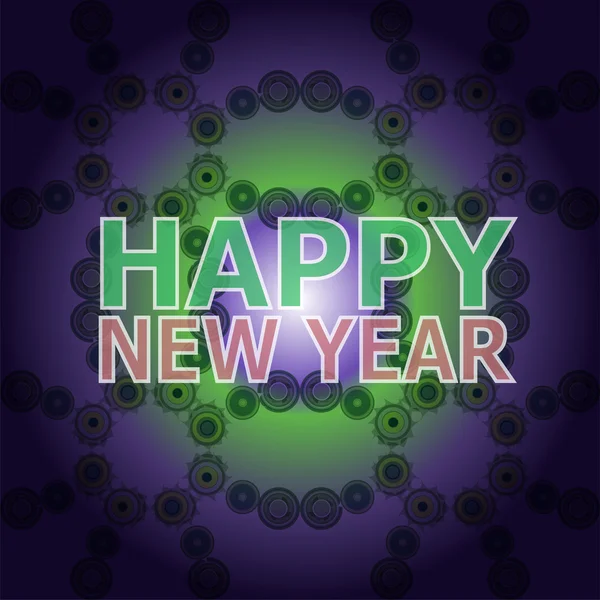 Mooie tekstontwerp van Happy New Year op abstracte achtergrond. vectorillustratie — Stockvector