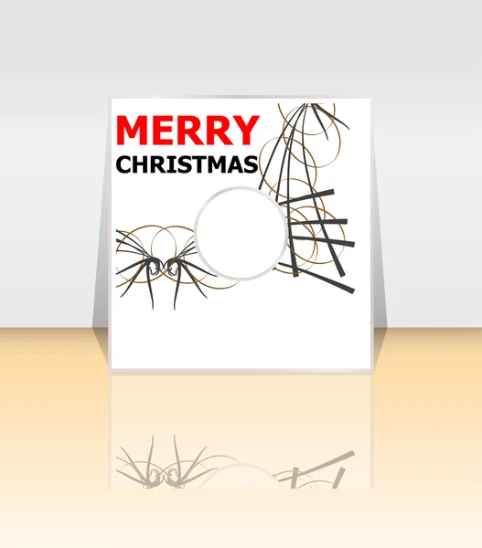 Holiday Vector Card, Merry Christmas, Happy New Year — Stockvector