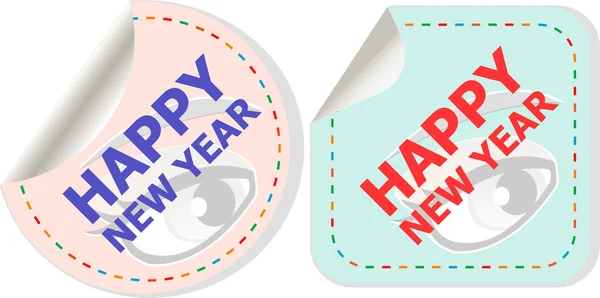 Mutlu yeni yıl benzersiz xmas tasarım öğesi. Büyük tasarım öğesi için tebrik kartları, afiş ve el ilanları — Stok Vektör