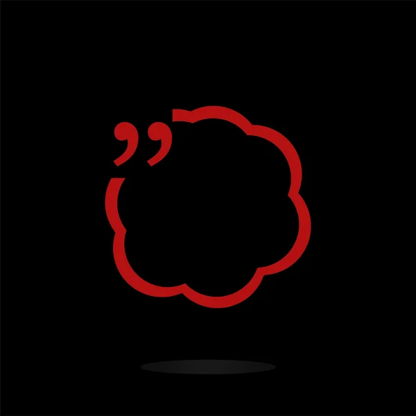 Vector Quotation Mark Speech Bubble. Vektor Zitat Zeichen Symbol — Stockvektor