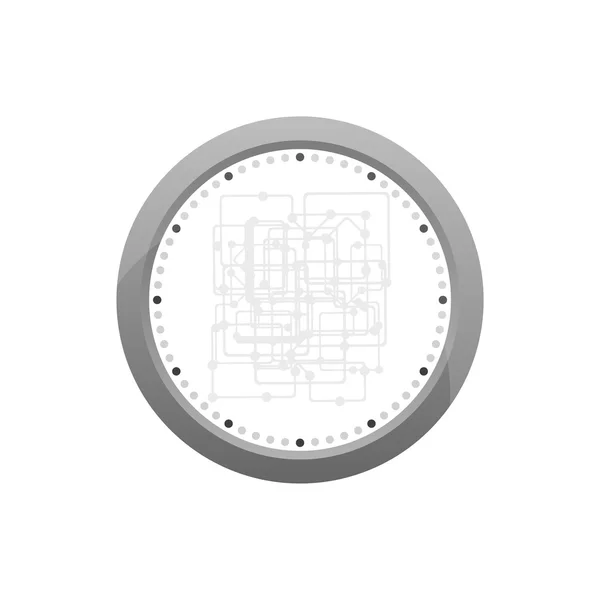 Ensemble d'icônes de bureau en design plat sur l'illustration vectorielle de la montre originale isolée sur blanc — Image vectorielle