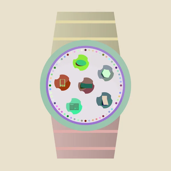 Vettore icone Smart Watch — Vettoriale Stock