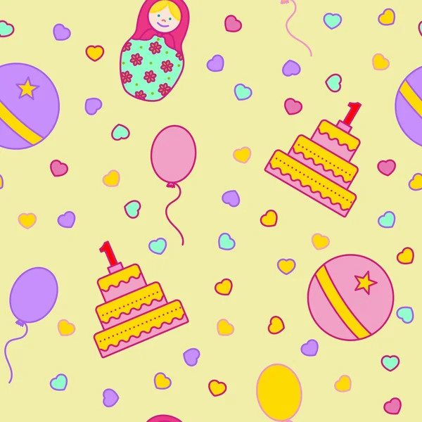 Sorunsuz çocuk arka plan. Sorunsuz vektör çizim. Şirin Dikişsiz desen tasarımı, ambalaj, baskı, tekstil, Tasarım Web siteleri, el ilanları ve reklam broşürleri için elemanları ile