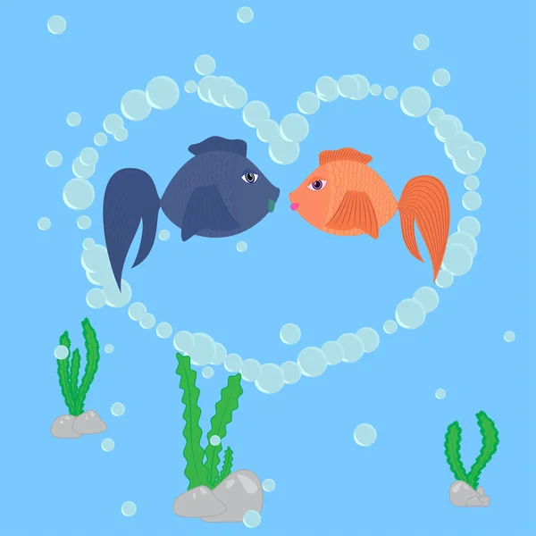 Deux poissons — Image vectorielle