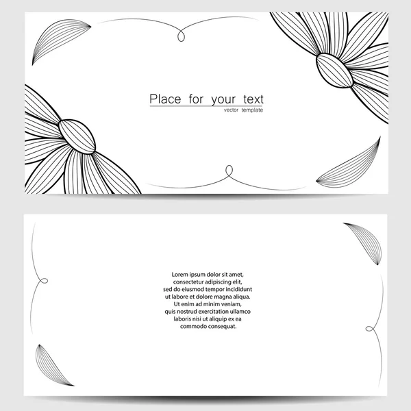 Plantilla vectorial para invitación a la boda, tarjeta de agradecimiento, guardar las tarjetas de fecha — Archivo Imágenes Vectoriales
