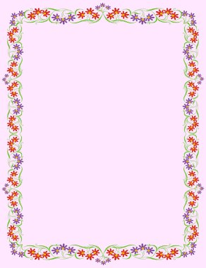 Küçük çiçekli çerçeve