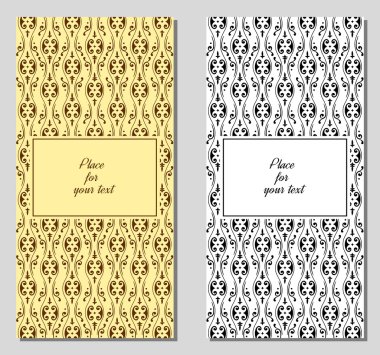 Dizi şablon vintage tebrik kartı, davet, düğün kartı