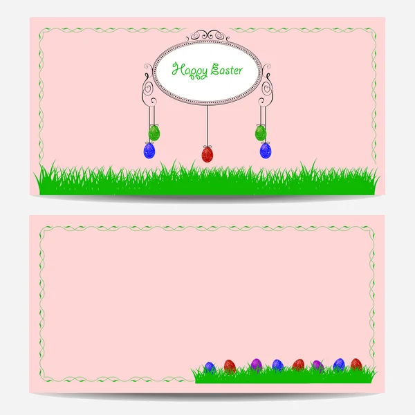 Carte de Pâques mignonne avec place pour saluer le texte — Image vectorielle